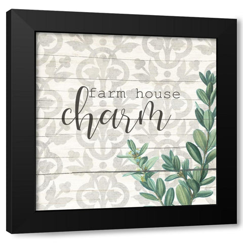Farm House Charm 2 Black Modern Wood Framed Art Print by Kimberly, Allen