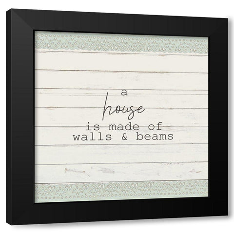 House and Home 1 Black Modern Wood Framed Art Print with Double Matting by Kimberly, Allen