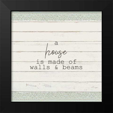 House and Home 1 Black Modern Wood Framed Art Print by Kimberly, Allen