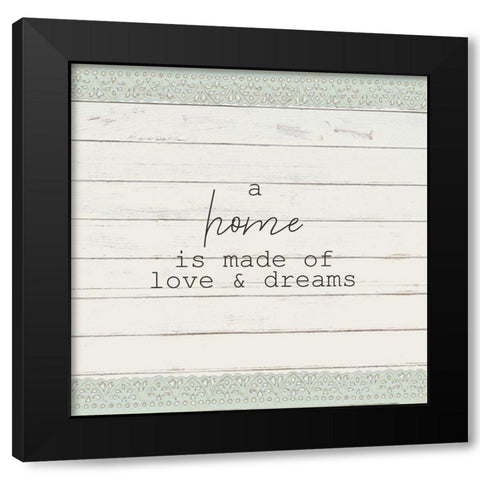 House and Home 2 Black Modern Wood Framed Art Print with Double Matting by Kimberly, Allen