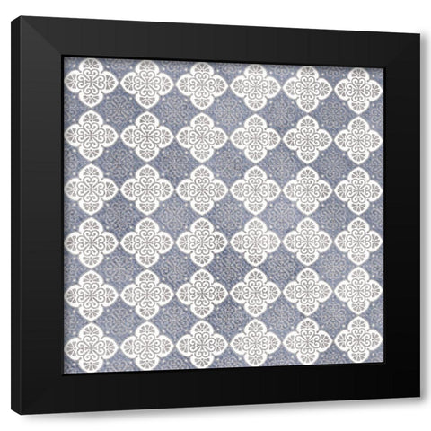 Azure Pattern 1 Black Modern Wood Framed Art Print by Kimberly, Allen