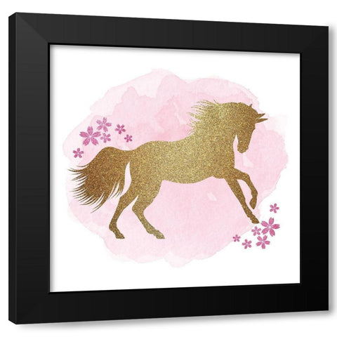 Be a Unicorn A Black Modern Wood Framed Art Print by Kimberly, Allen