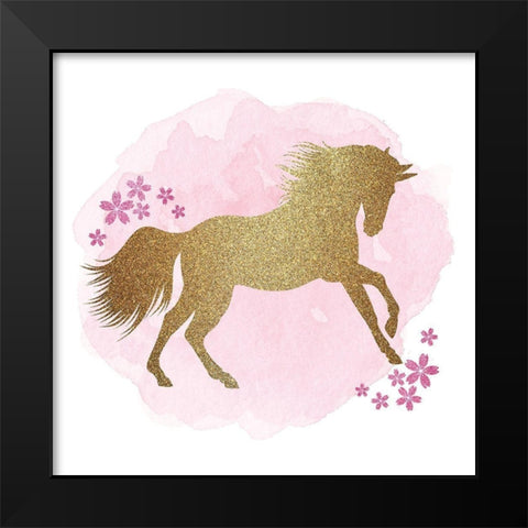 Be a Unicorn A Black Modern Wood Framed Art Print by Kimberly, Allen