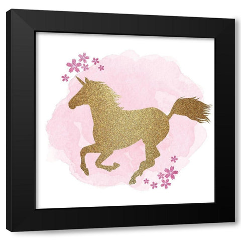 Be a Unicorn C Black Modern Wood Framed Art Print with Double Matting by Kimberly, Allen