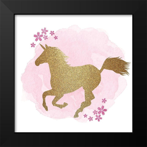 Be a Unicorn C Black Modern Wood Framed Art Print by Kimberly, Allen