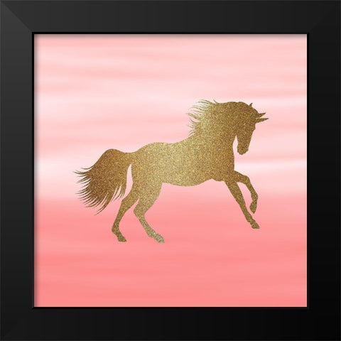 Ombre Unicorn 1 Black Modern Wood Framed Art Print by Kimberly, Allen