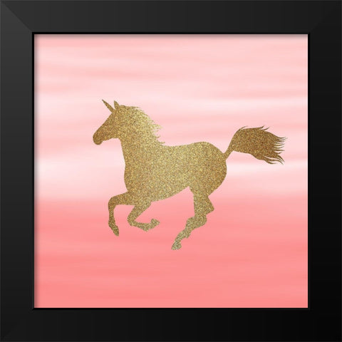 Ombre Unicorn 3 Black Modern Wood Framed Art Print by Kimberly, Allen