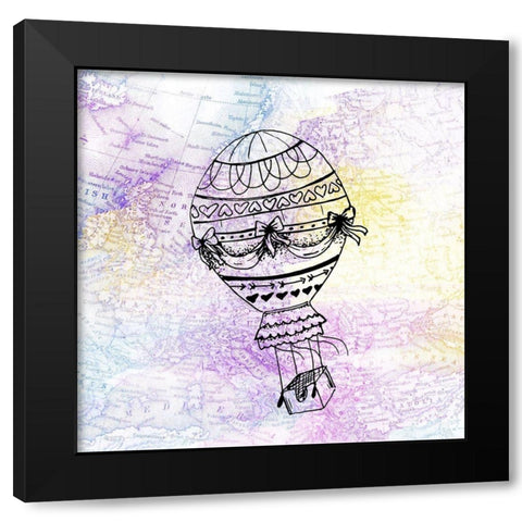 So Many Adventures 1 Black Modern Wood Framed Art Print by Kimberly, Allen