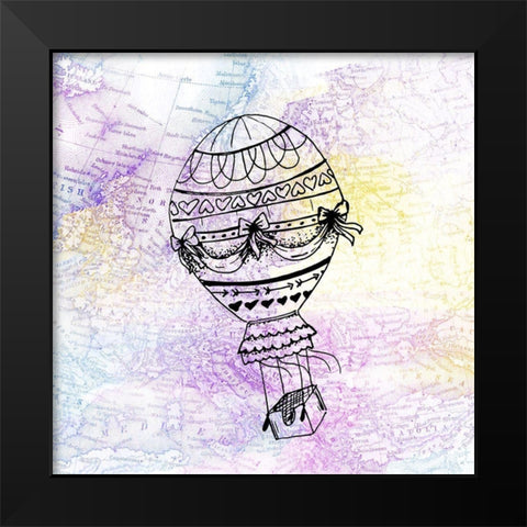 So Many Adventures 1 Black Modern Wood Framed Art Print by Kimberly, Allen