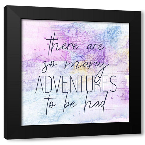 So Many Adventures 2 Black Modern Wood Framed Art Print with Double Matting by Kimberly, Allen