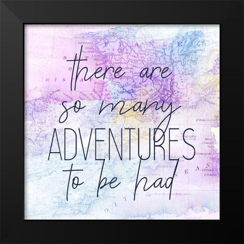 So Many Adventures 2 Black Modern Wood Framed Art Print by Kimberly, Allen