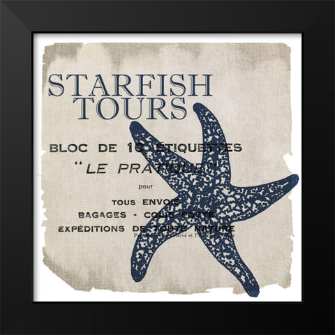 Seahorse Bay 3 Black Modern Wood Framed Art Print by Kimberly, Allen