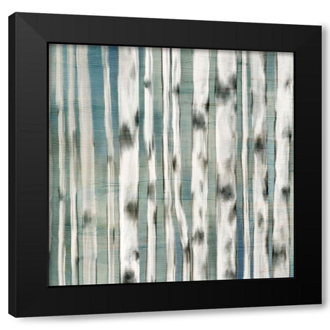 Birches 1 Black Modern Wood Framed Art Print with Double Matting by Kimberly, Allen