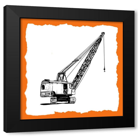 Warning 1 Black Modern Wood Framed Art Print with Double Matting by Kimberly, Allen