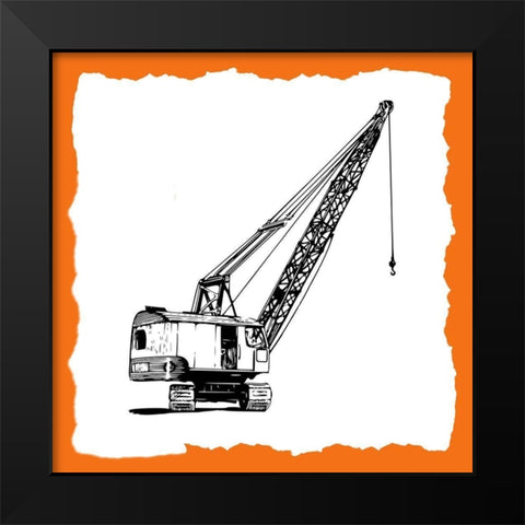 Warning 1 Black Modern Wood Framed Art Print by Kimberly, Allen