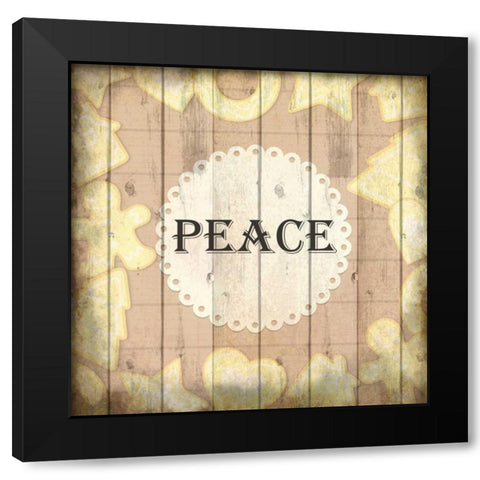 Christmas Peace Black Modern Wood Framed Art Print with Double Matting by Allen, Kimberly