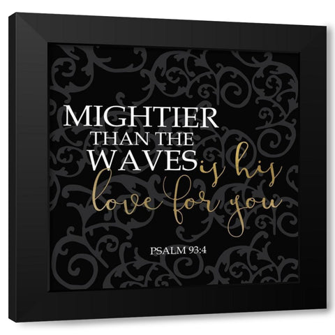 His Love Black Square Black Modern Wood Framed Art Print with Double Matting by Kimberly, Allen