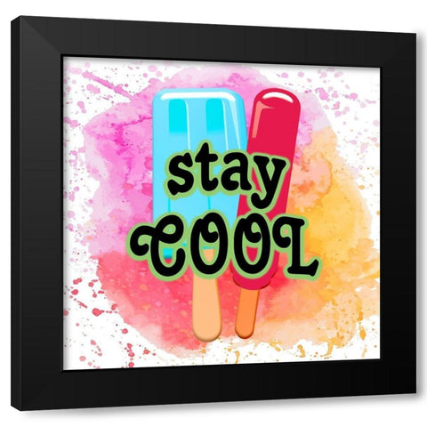 Popsicle 1 Black Modern Wood Framed Art Print by Kimberly, Allen