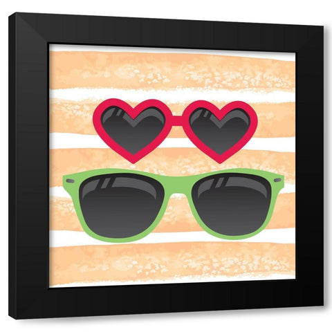 Sunglasses 1 Black Modern Wood Framed Art Print by Kimberly, Allen