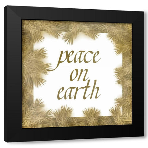 Peace on Earth Black Modern Wood Framed Art Print with Double Matting by Allen, Kimberly