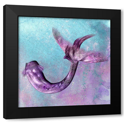 Mermaid at Heart 2 Black Modern Wood Framed Art Print with Double Matting by Kimberly, Allen