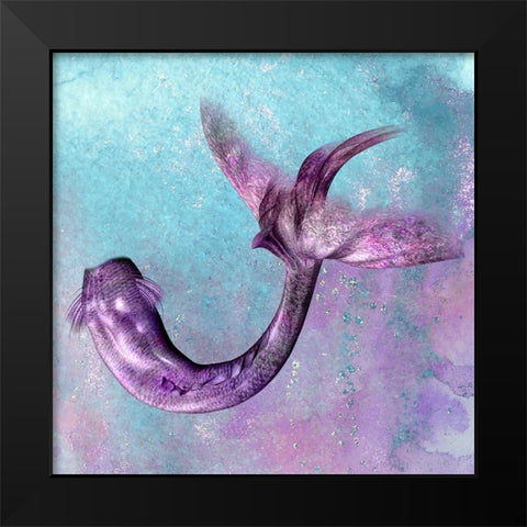 Mermaid at Heart 2 Black Modern Wood Framed Art Print by Kimberly, Allen