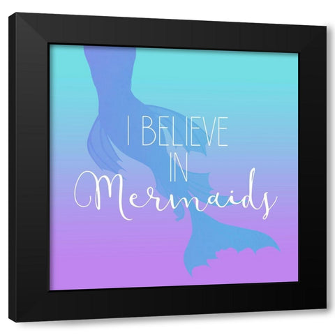 Mermaids 4 Black Modern Wood Framed Art Print by Kimberly, Allen
