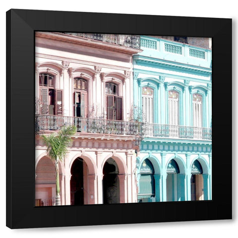 Havana Street Black Modern Wood Framed Art Print by Kimberly, Allen