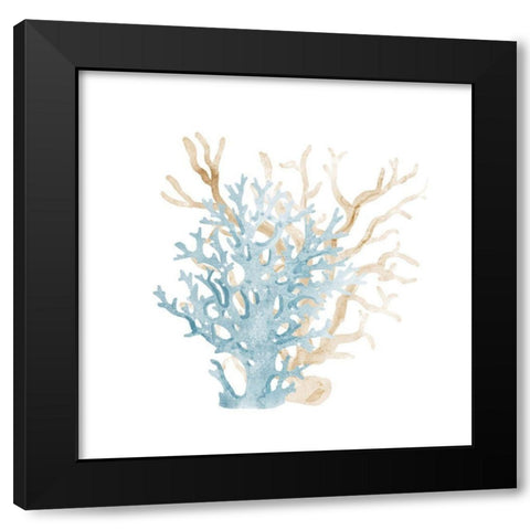 Coral Cove Blue 3 Black Modern Wood Framed Art Print with Double Matting by Kimberly, Allen