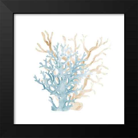 Coral Cove Blue 3 Black Modern Wood Framed Art Print by Kimberly, Allen