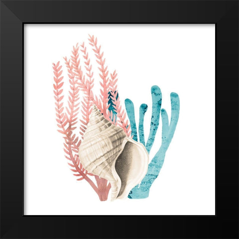 Coral Cove 2 Black Modern Wood Framed Art Print by Kimberly, Allen