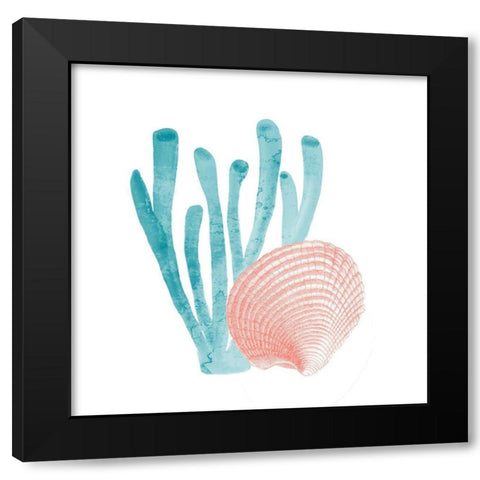 Coral Cove 4 Black Modern Wood Framed Art Print with Double Matting by Kimberly, Allen