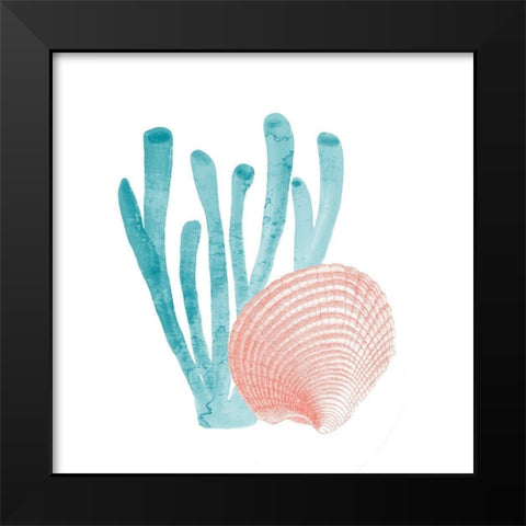 Coral Cove 4 Black Modern Wood Framed Art Print by Kimberly, Allen