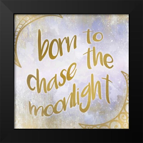 Born to Chase Black Modern Wood Framed Art Print by Allen, Kimberly