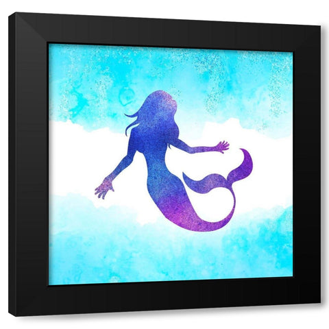 Always Be a Mermaid 3 Black Modern Wood Framed Art Print with Double Matting by Kimberly, Allen