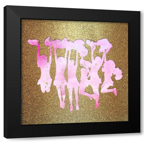 Cheer 2 Black Modern Wood Framed Art Print with Double Matting by Kimberly, Allen