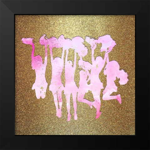 Cheer 2 Black Modern Wood Framed Art Print by Kimberly, Allen