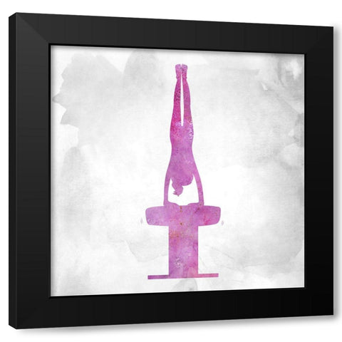 Gymnastics 1 Black Modern Wood Framed Art Print with Double Matting by Kimberly, Allen