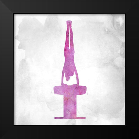 Gymnastics 1 Black Modern Wood Framed Art Print by Kimberly, Allen