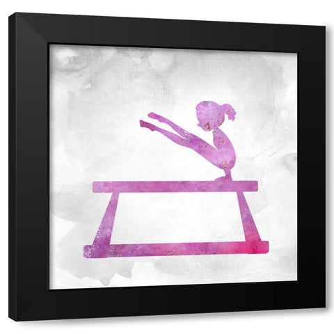 Gymnastics 3 Black Modern Wood Framed Art Print by Kimberly, Allen