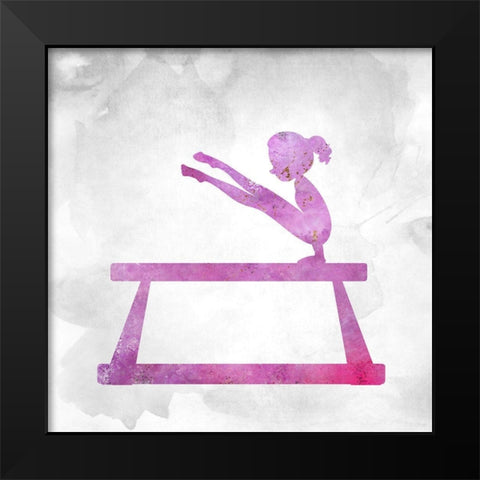 Gymnastics 3 Black Modern Wood Framed Art Print by Kimberly, Allen