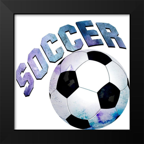Soccer Girl 1 Black Modern Wood Framed Art Print by Kimberly, Allen