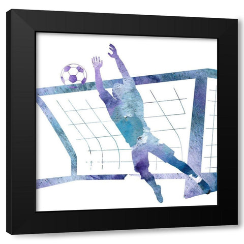 Soccer Girl 2 Black Modern Wood Framed Art Print by Kimberly, Allen
