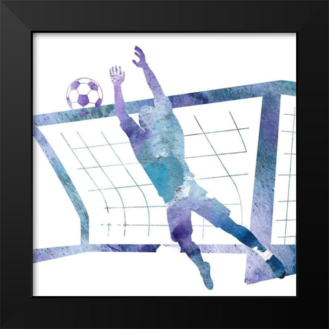 Soccer Girl 2 Black Modern Wood Framed Art Print by Kimberly, Allen
