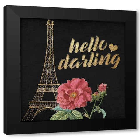 Darling 3 Black Modern Wood Framed Art Print by Kimberly, Allen