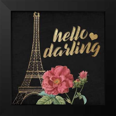 Darling 3 Black Modern Wood Framed Art Print by Kimberly, Allen