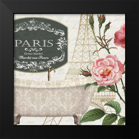 Salle de Bains 1 Black Modern Wood Framed Art Print by Kimberly, Allen