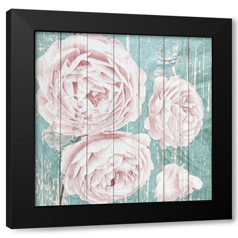 On Teal 1 Black Modern Wood Framed Art Print with Double Matting by Kimberly, Allen