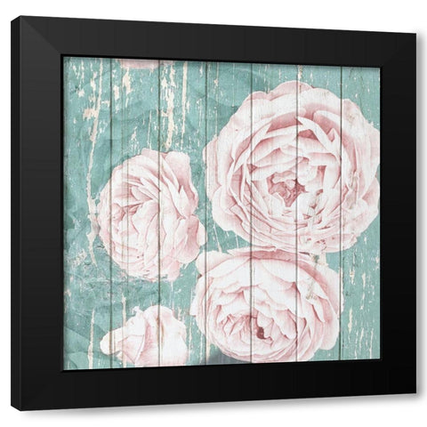 On Teal 2 Black Modern Wood Framed Art Print with Double Matting by Kimberly, Allen