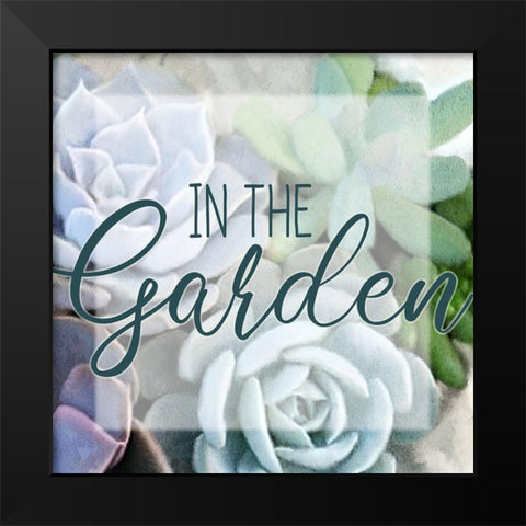 Succulent Garden Black Modern Wood Framed Art Print by Kimberly, Allen